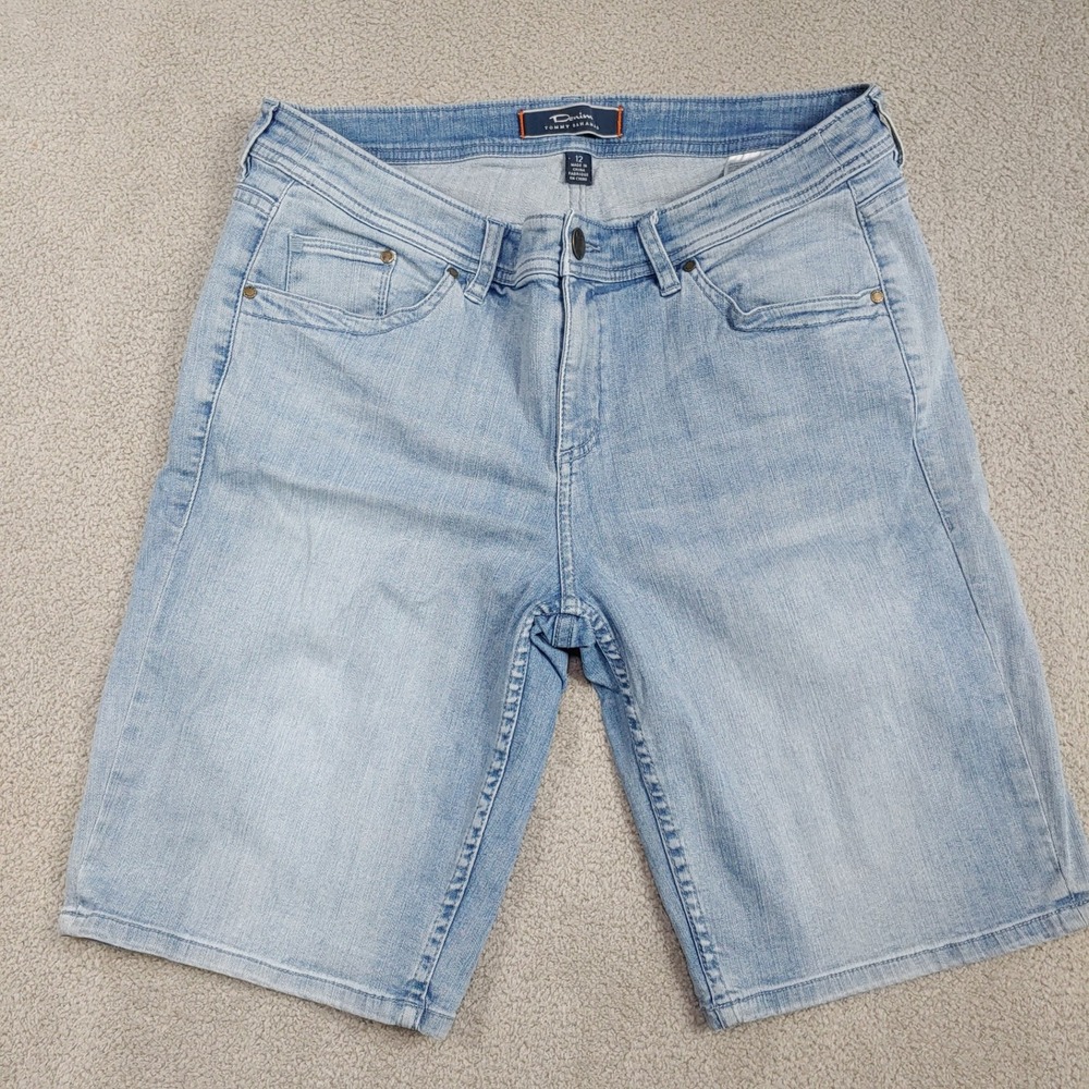 Tommy Bahama Denim Shorts - Mens 35x10 Light Wash Stretch Jean Shorts - Y2K